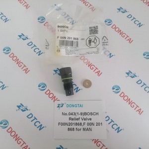 NO.043(1-9) BOSCH Relief Valve F00N201868, F 00N 201 868 for MAN CP3 series pump 0445020075, 0445020201,0445020277