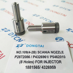 NO.109(4-2B) SCANIA NOZZLE P2872086 / P4326961/ P5462010 (8 Holes) FOR INJECTOR 1881565/ 4326959