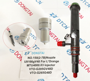 NO.150(2-7B)Nozzle U9166gV48 For L’Orange MTU4000.03 Injector  VTO-G205GV48D,VTO-G265G48D