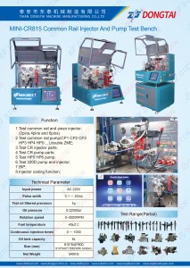 MINI-CR815 Common Rail injector and pump Test bench